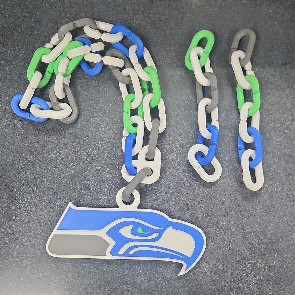 SEATTLE SEAHAWKS 3D PRINTED CHAIN